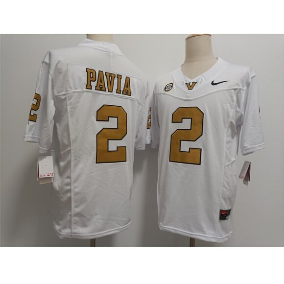 Mens Youths Kids Womens 2 Diego Pavia White Stitched Jersey